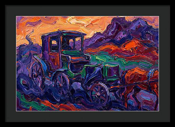 Horse Carriage In Expressionist Style