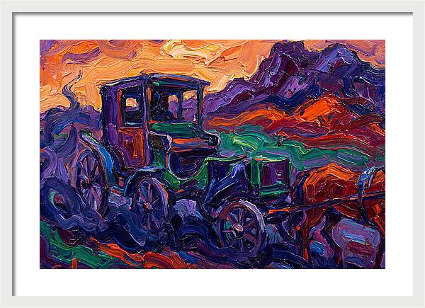 Horse Carriage In Expressionist Style