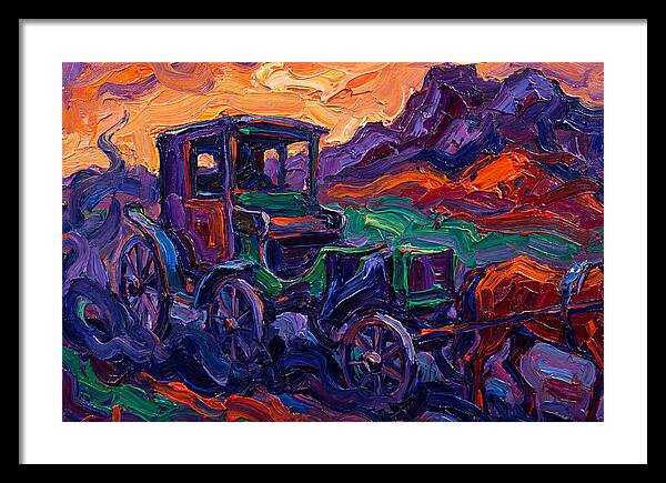 Horse Carriage In Expressionist Style