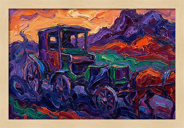 Horse Carriage In Expressionist Style