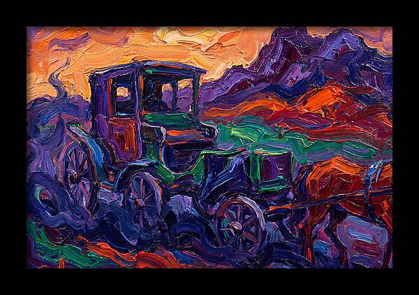 Horse Carriage In Expressionist Style
