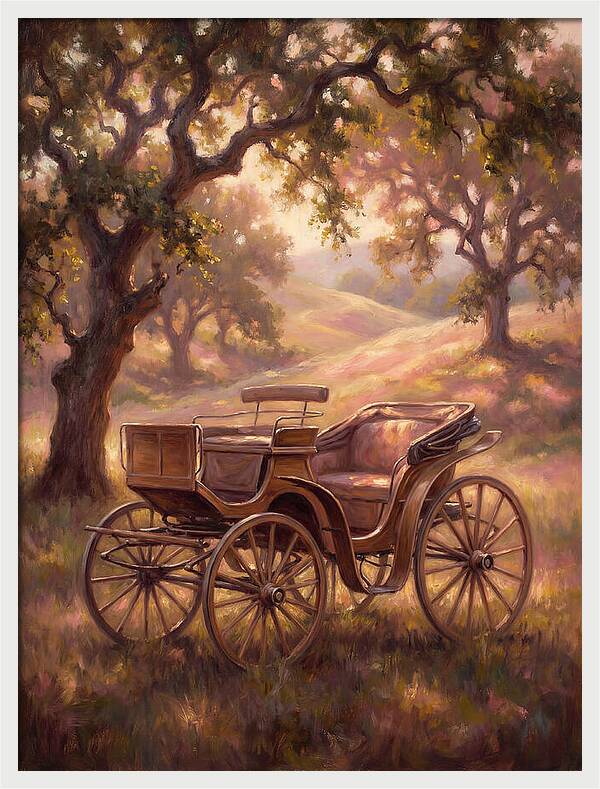 Horse Carriage In Nature