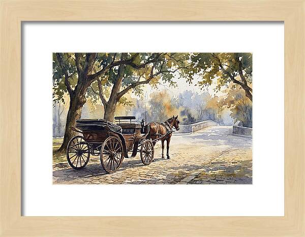 Horse Carriage Under Trees