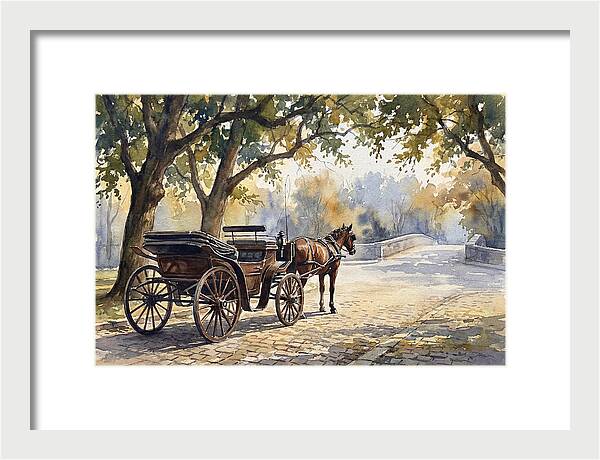 Horse Carriage Under Trees