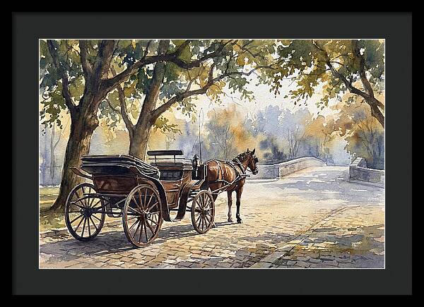 Horse Carriage Under Trees