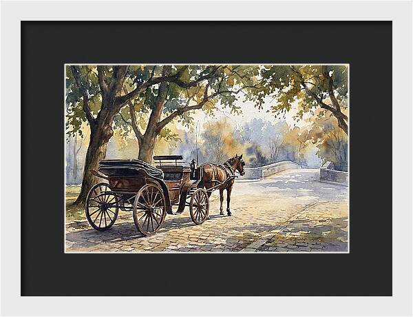 Horse Carriage Under Trees