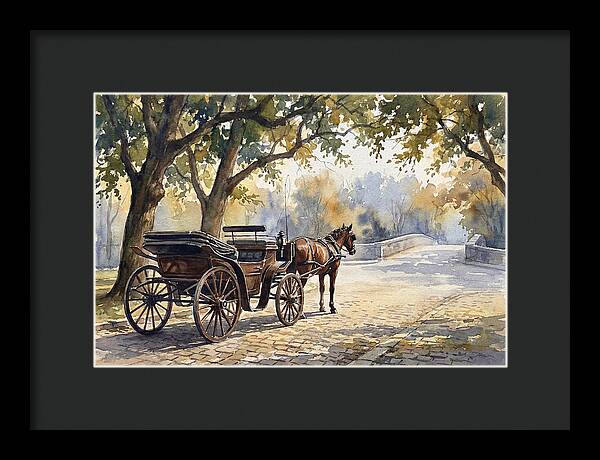 Horse Carriage Under Trees