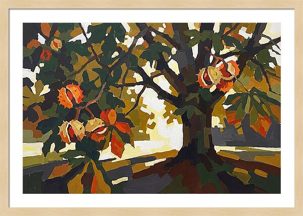 Horse Chestnut Tree With Conkers