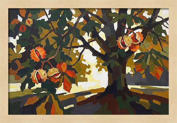 Horse Chestnut Tree With Conkers