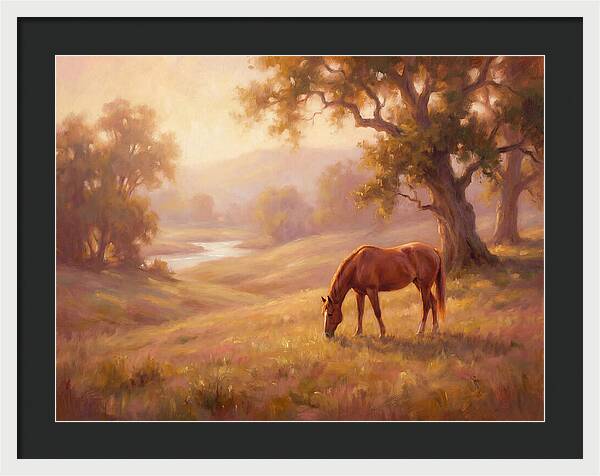 Horse In Tranquil Landscape