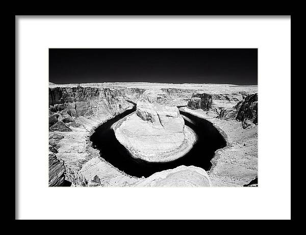 Horseshoe Bend In Monochrome