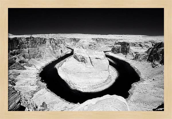 Horseshoe Bend In Monochrome