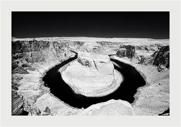 Horseshoe Bend In Monochrome