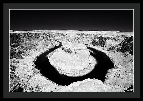 Horseshoe Bend In Monochrome