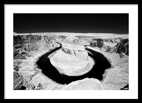 Horseshoe Bend In Monochrome