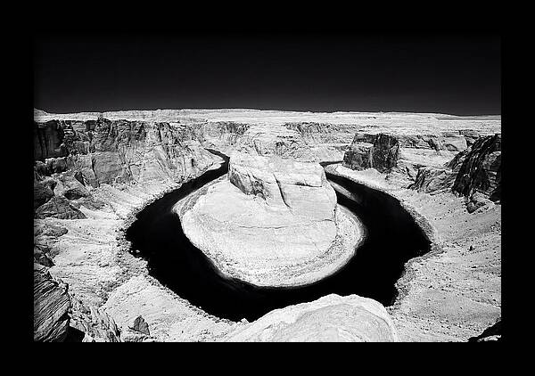 Horseshoe Bend In Monochrome