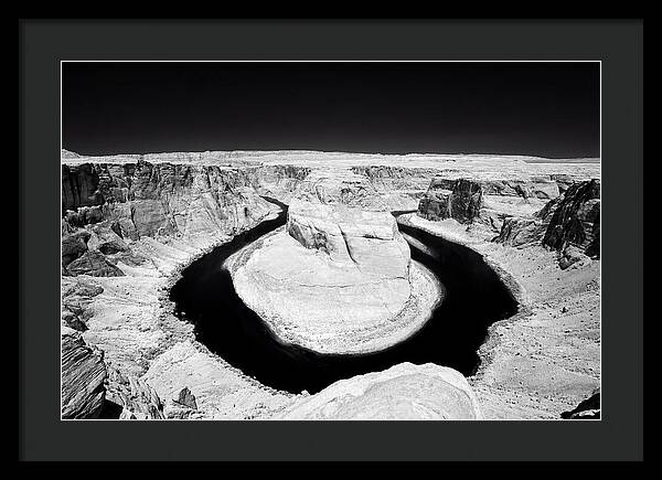 Horseshoe Bend In Monochrome