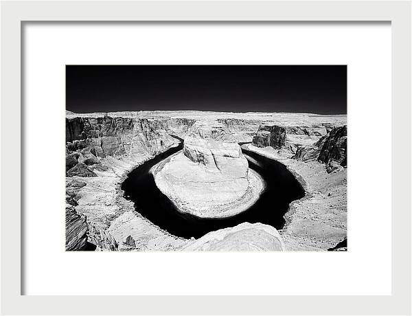 Horseshoe Bend In Monochrome