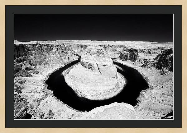 Horseshoe Bend In Monochrome