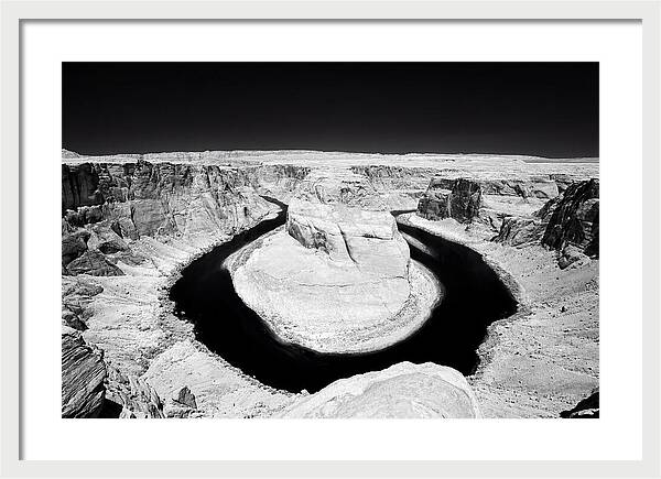 Horseshoe Bend In Monochrome