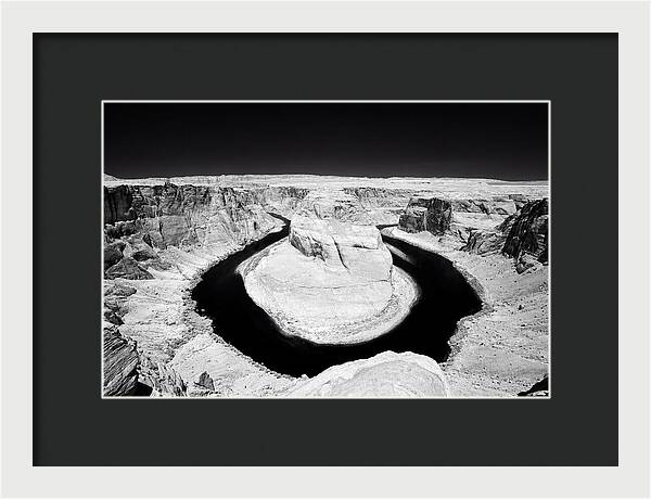 Horseshoe Bend In Monochrome