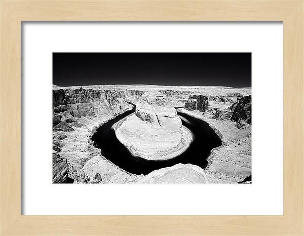 Horseshoe Bend In Monochrome