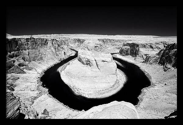 Horseshoe Bend In Monochrome