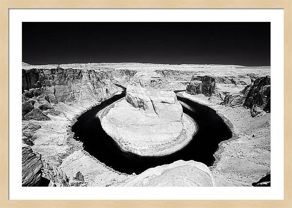 Horseshoe Bend In Monochrome