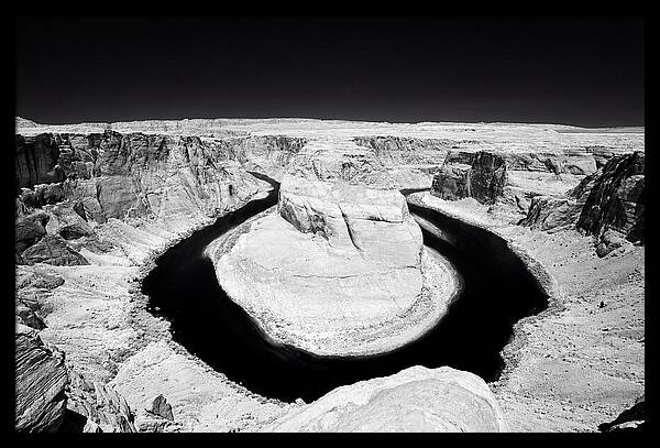 Horseshoe Bend In Monochrome