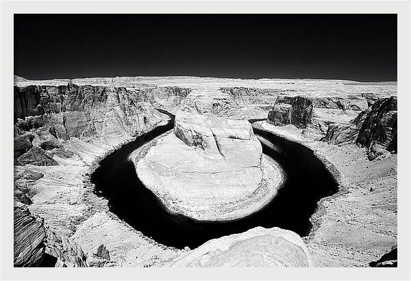 Horseshoe Bend In Monochrome