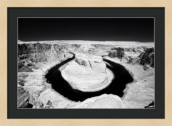 Horseshoe Bend In Monochrome