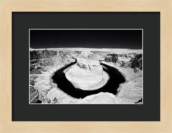 Horseshoe Bend In Monochrome
