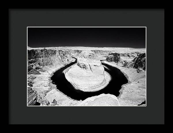 Horseshoe Bend In Monochrome
