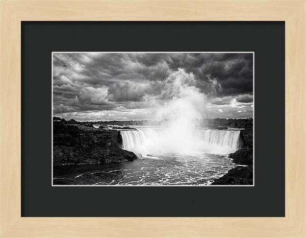 Horseshoe Falls In Monochrome