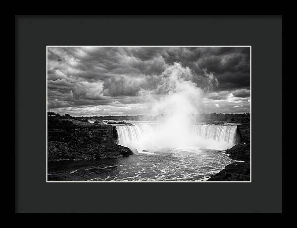 Horseshoe Falls In Monochrome
