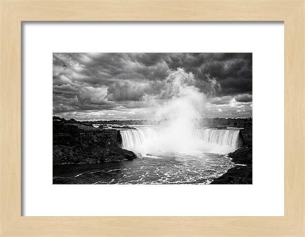 Horseshoe Falls In Monochrome