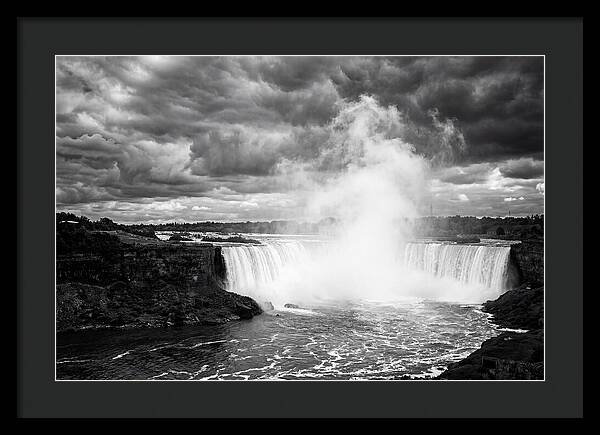Horseshoe Falls In Monochrome