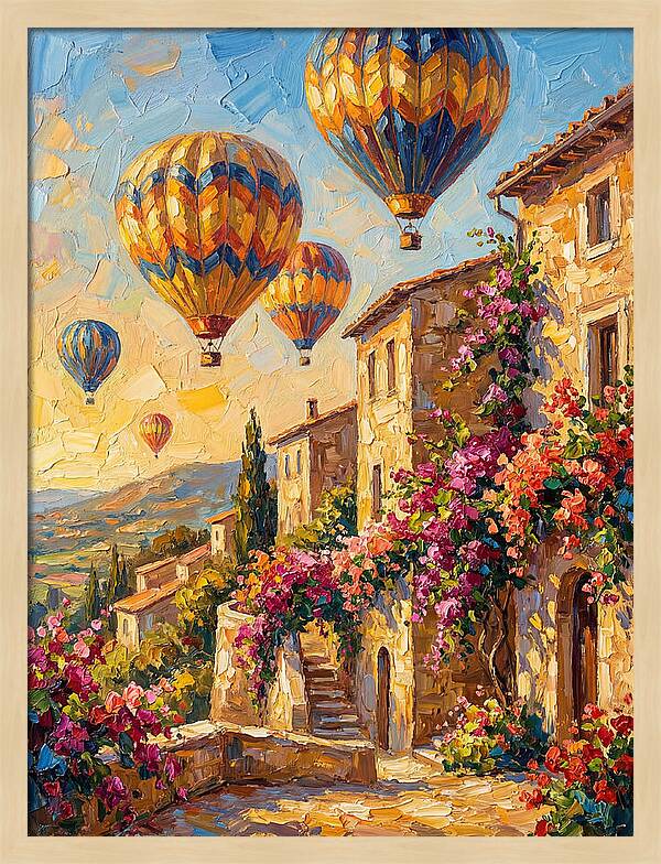 Hot Air Balloon Festival Over Mediterranean