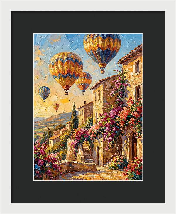 Hot Air Balloon Festival Over Mediterranean