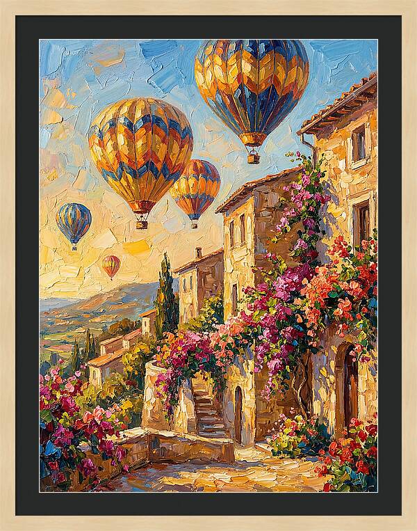 Hot Air Balloon Festival Over Mediterranean