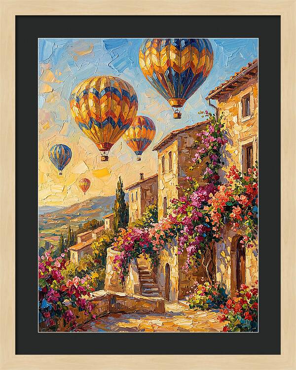 Hot Air Balloon Festival Over Mediterranean