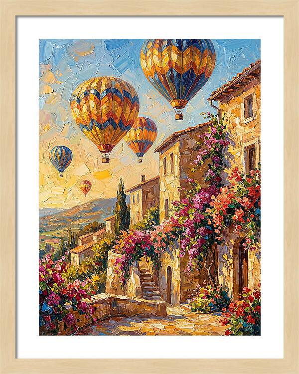 Hot Air Balloon Festival Over Mediterranean