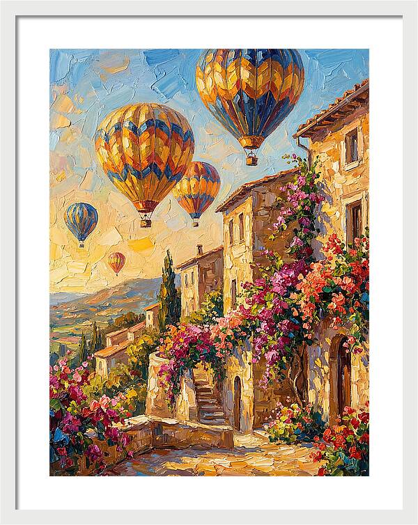 Hot Air Balloon Festival Over Mediterranean
