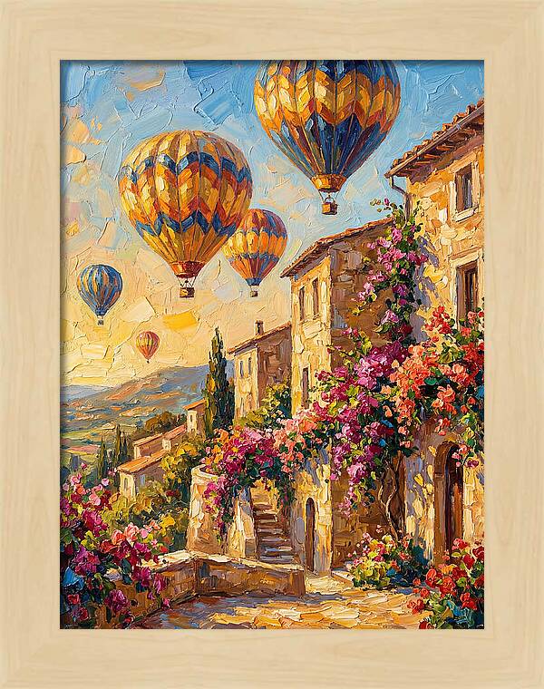 Hot Air Balloon Festival Over Mediterranean