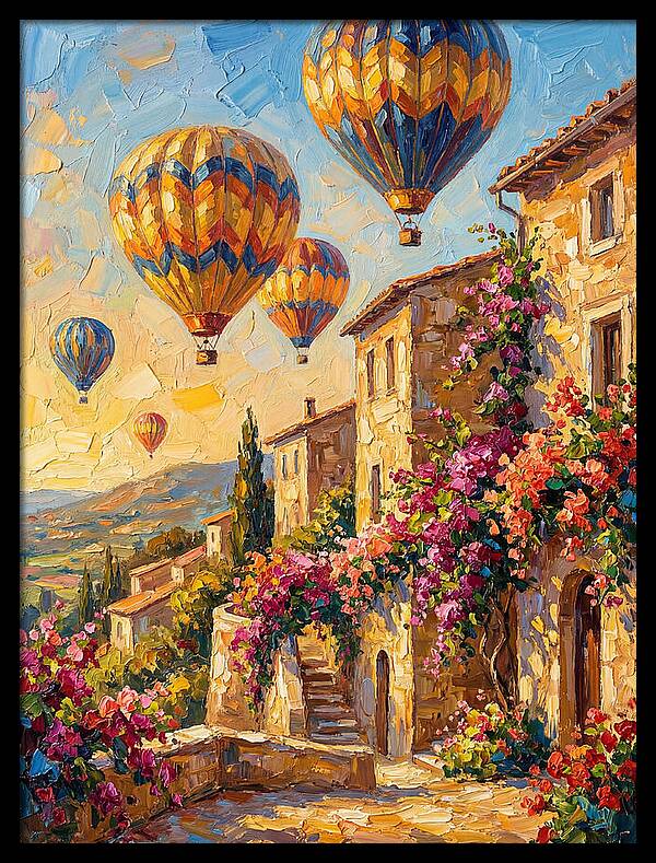 Hot Air Balloon Festival Over Mediterranean