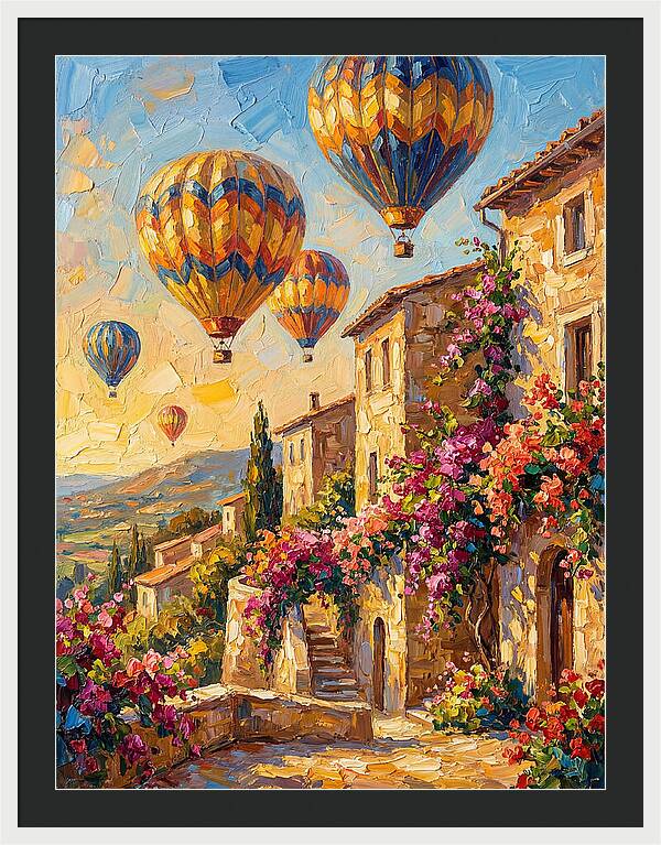 Hot Air Balloon Festival Over Mediterranean