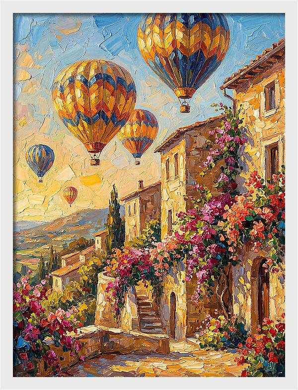 Hot Air Balloon Festival Over Mediterranean
