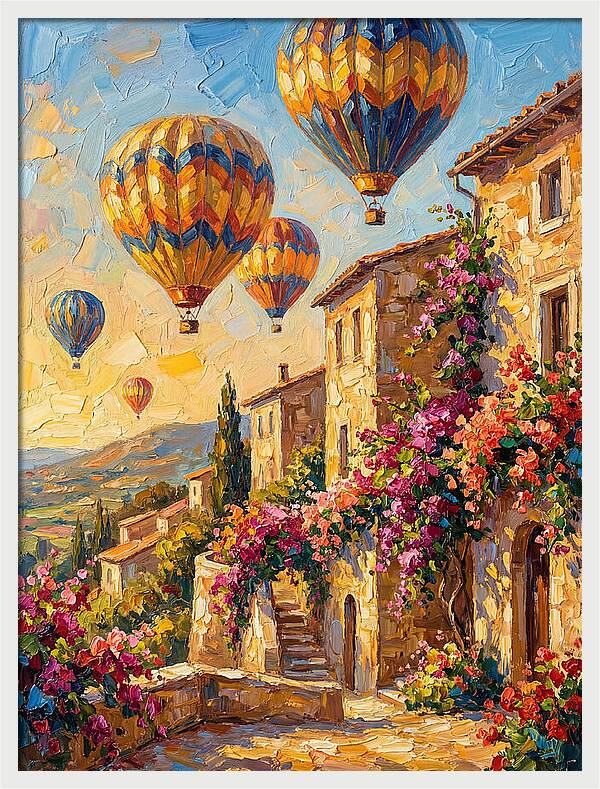 Hot Air Balloon Festival Over Mediterranean