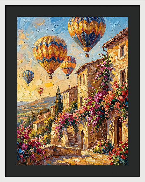 Hot Air Balloon Festival Over Mediterranean