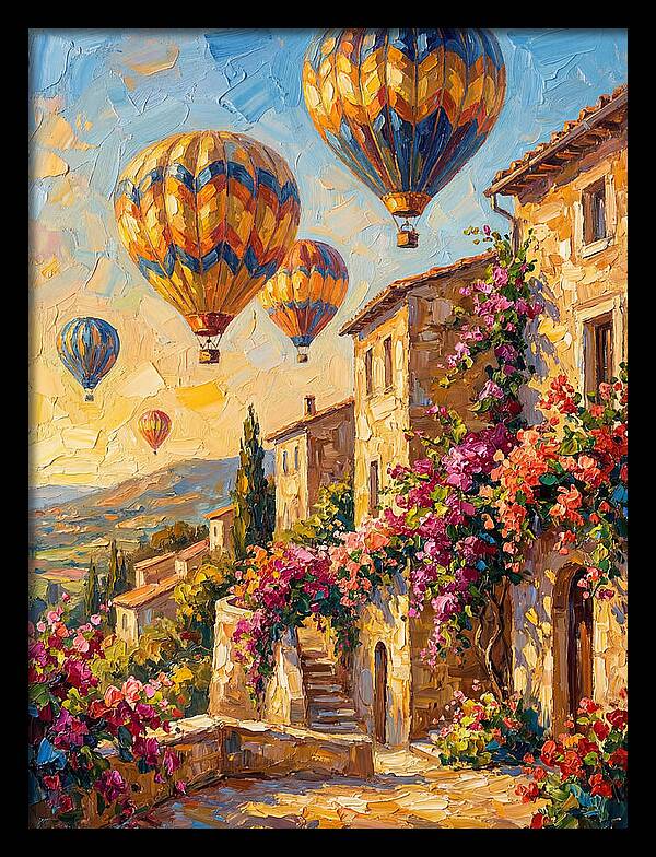 Hot Air Balloon Festival Over Mediterranean